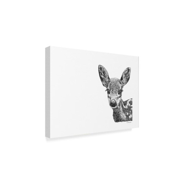 Let Your Art Soar 'Deer Line Art' Canvas Art,24x32